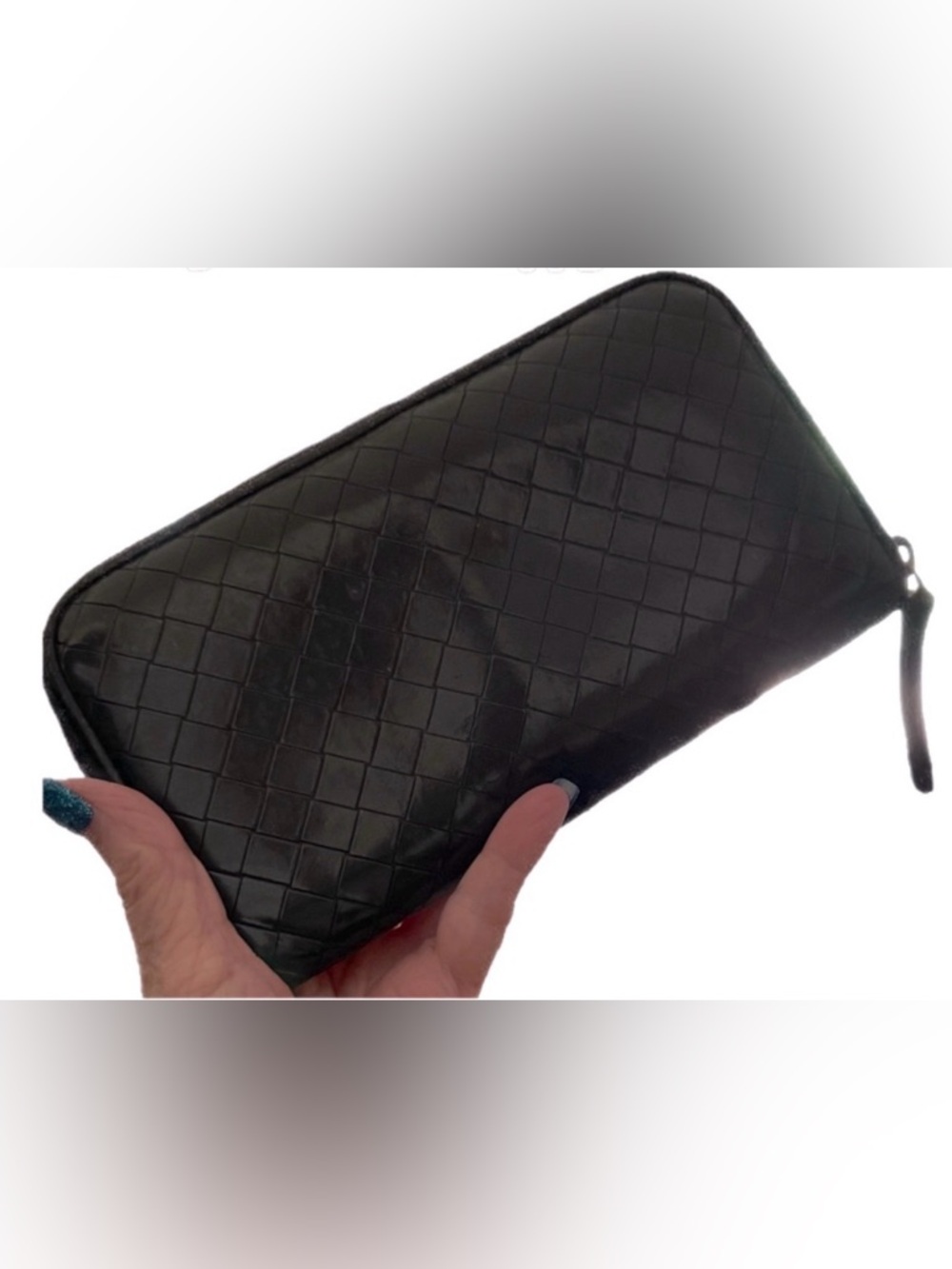 Bottega Veneta Rare Gloss Leather Zip Around